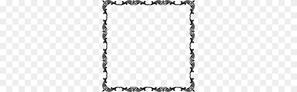 Vintage Frame Clipart, Gray Free Png