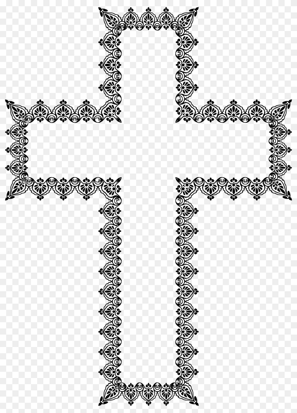 Vintage Frame Extended Cross Clipart, Symbol Png Image