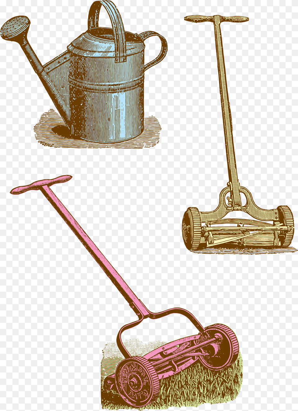 Vintage Garden Tools Vintage Gardening Tools Clipart, Grass, Lawn, Plant, Tin Png