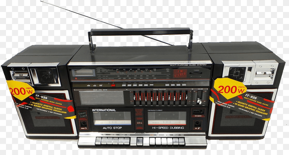 Vintage Ghettoblaster, Cassette Player, Electronics, Tape Player Png