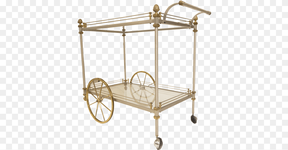 Vintage Glass And Gold Metal Bar Cart U2013 Homeswagg Solid, Wheel, Machine, Infant Bed, Furniture Png