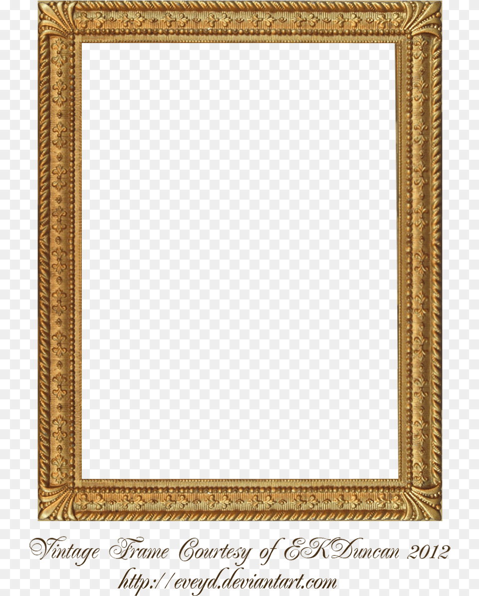 Vintage Gold Frame Frame For Google Docs, Blackboard Free Png