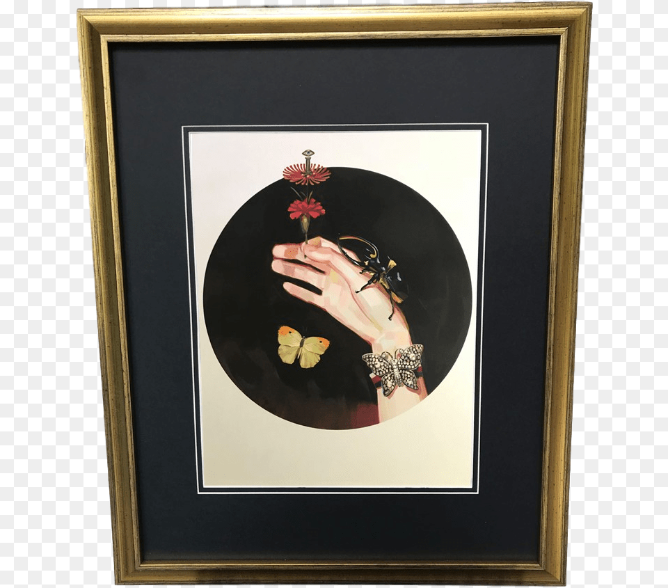 Vintage Gold Frame Gucci Spider U0026 Butterfly Hand Poster Frame, Photo Frame, Adult, Bride, Female Free Transparent Png