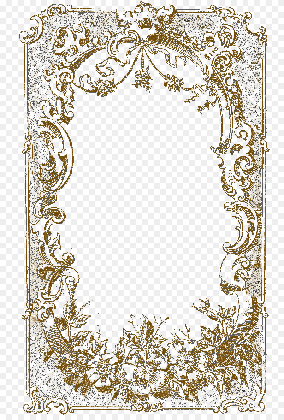 Vintage Gold Frame Messages For The Graduate Blank Lined Guest Book, Art, Floral Design, Graphics, Home Decor Free Png Download