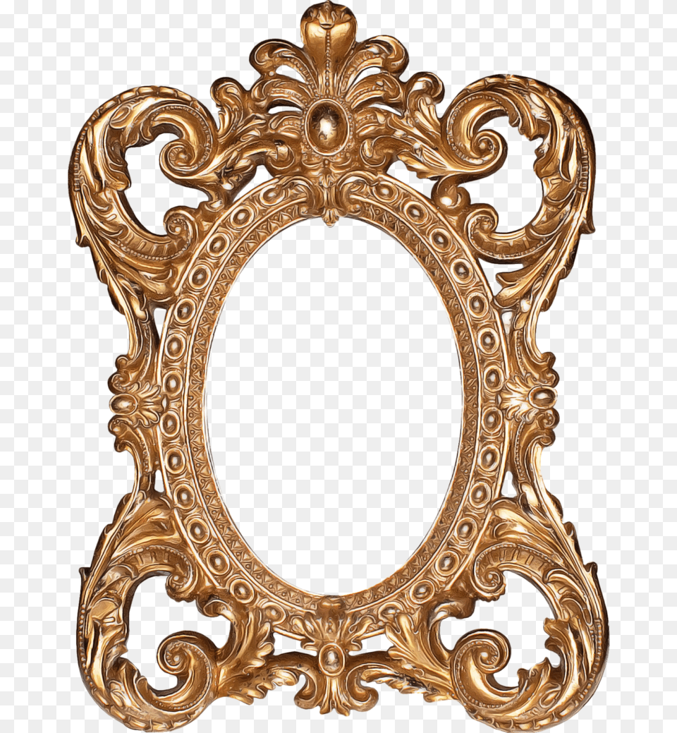 Vintage Gold Frame Oval, Bronze, Photography, Mirror Free Png