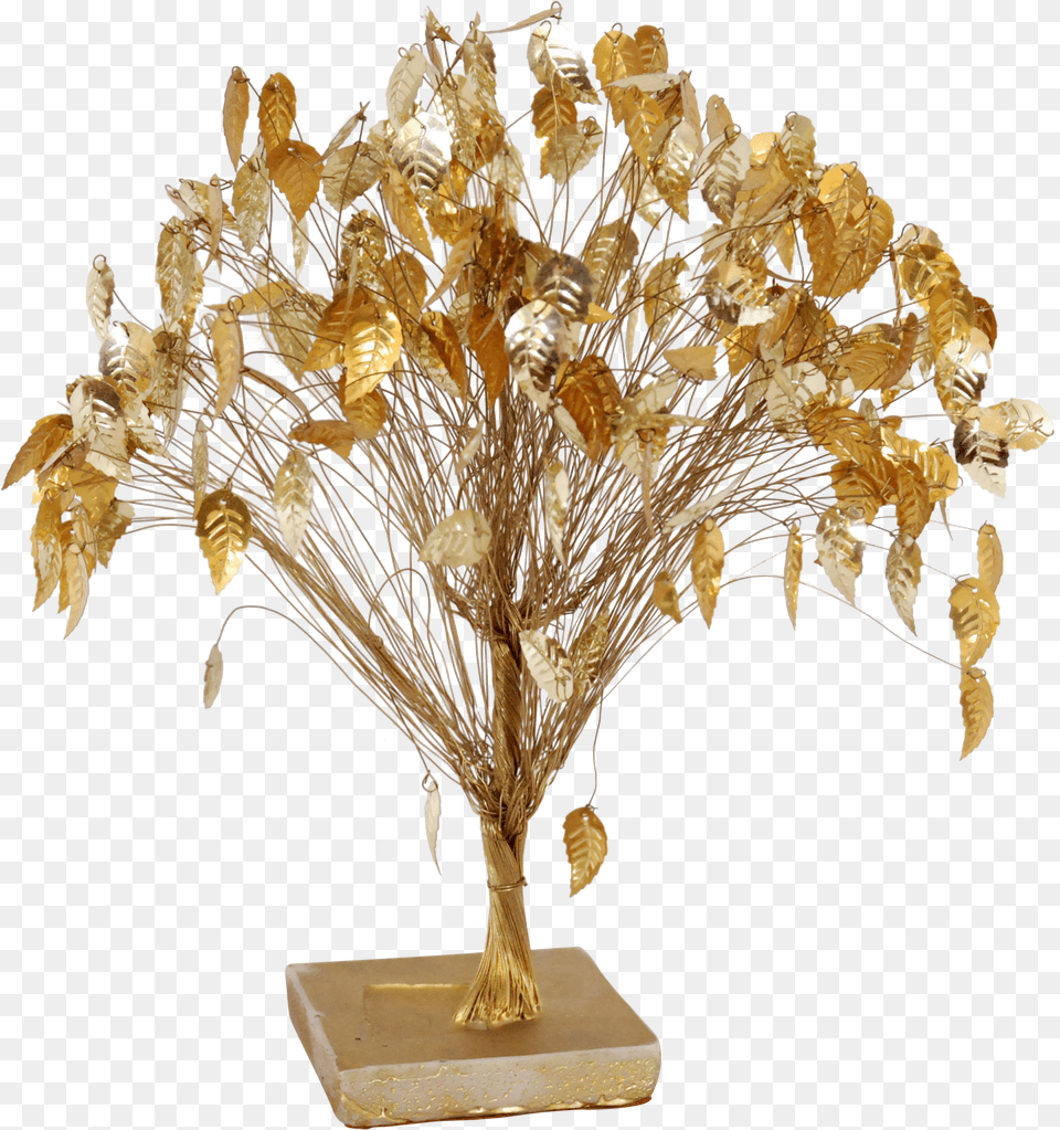 Vintage Gold Leaf Dream Tree Sculpture Dream Tree Golden Leaf, Cherry, Food, Fruit, Plant Free Png