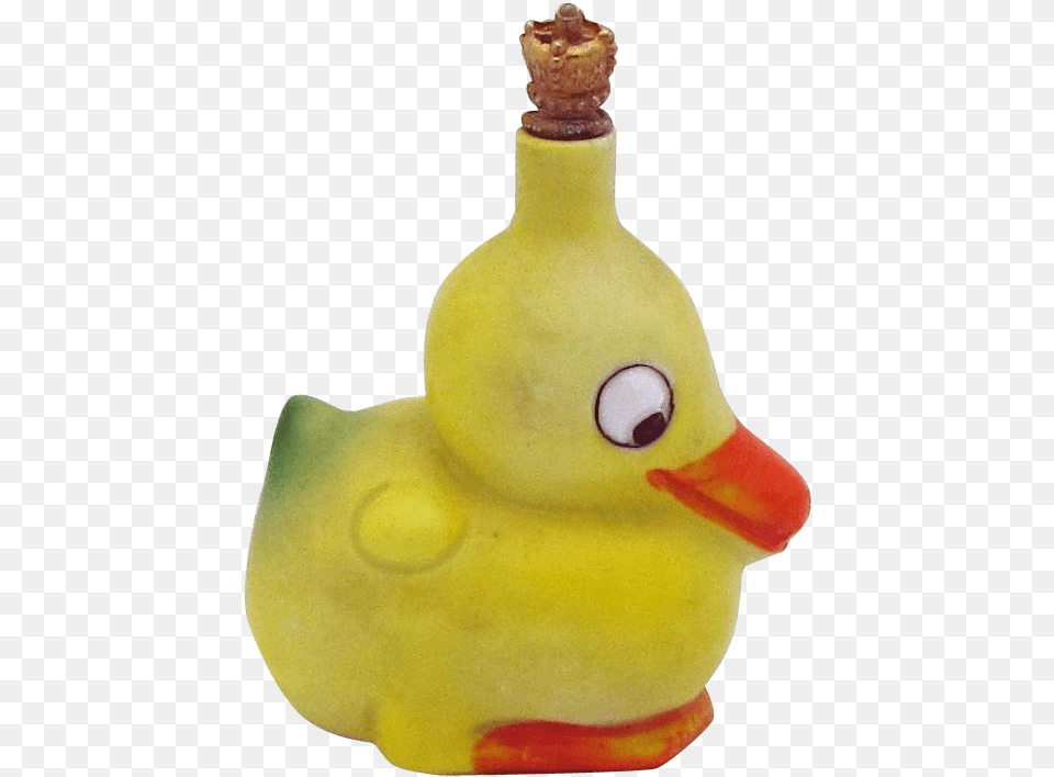 Vintage Googly Eye Duck German Crown Top Figural Perfume Bath Toy, Food, Fruit, Pear, Plant Png