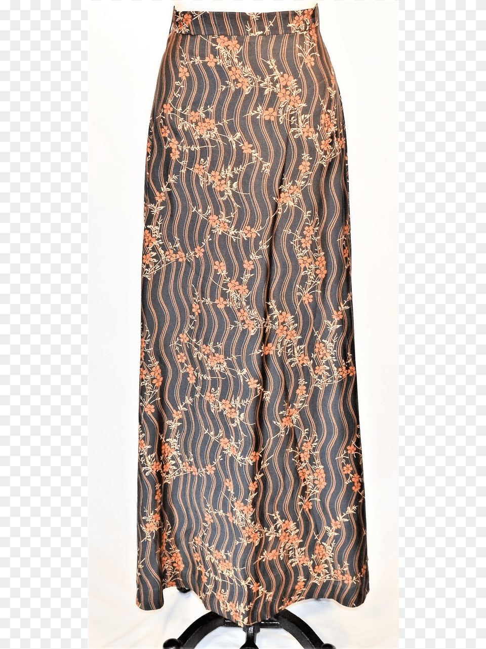 Vintage Gorgeous Long 70s Skirt In Black With Rust Overskirt, Clothing, Coat Png