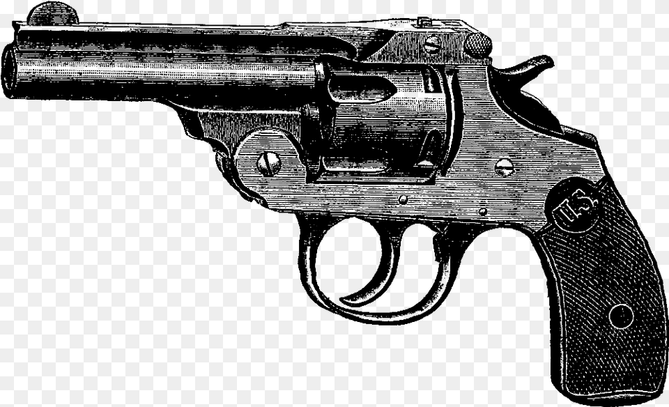 Vintage Gun Transparent, Firearm, Handgun, Weapon, Person Free Png