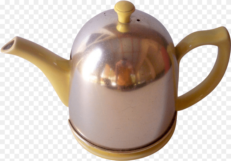 Vintage Hall Teapot With Metal Cozy Canary Teapot, Cookware, Pot, Pottery Free Transparent Png
