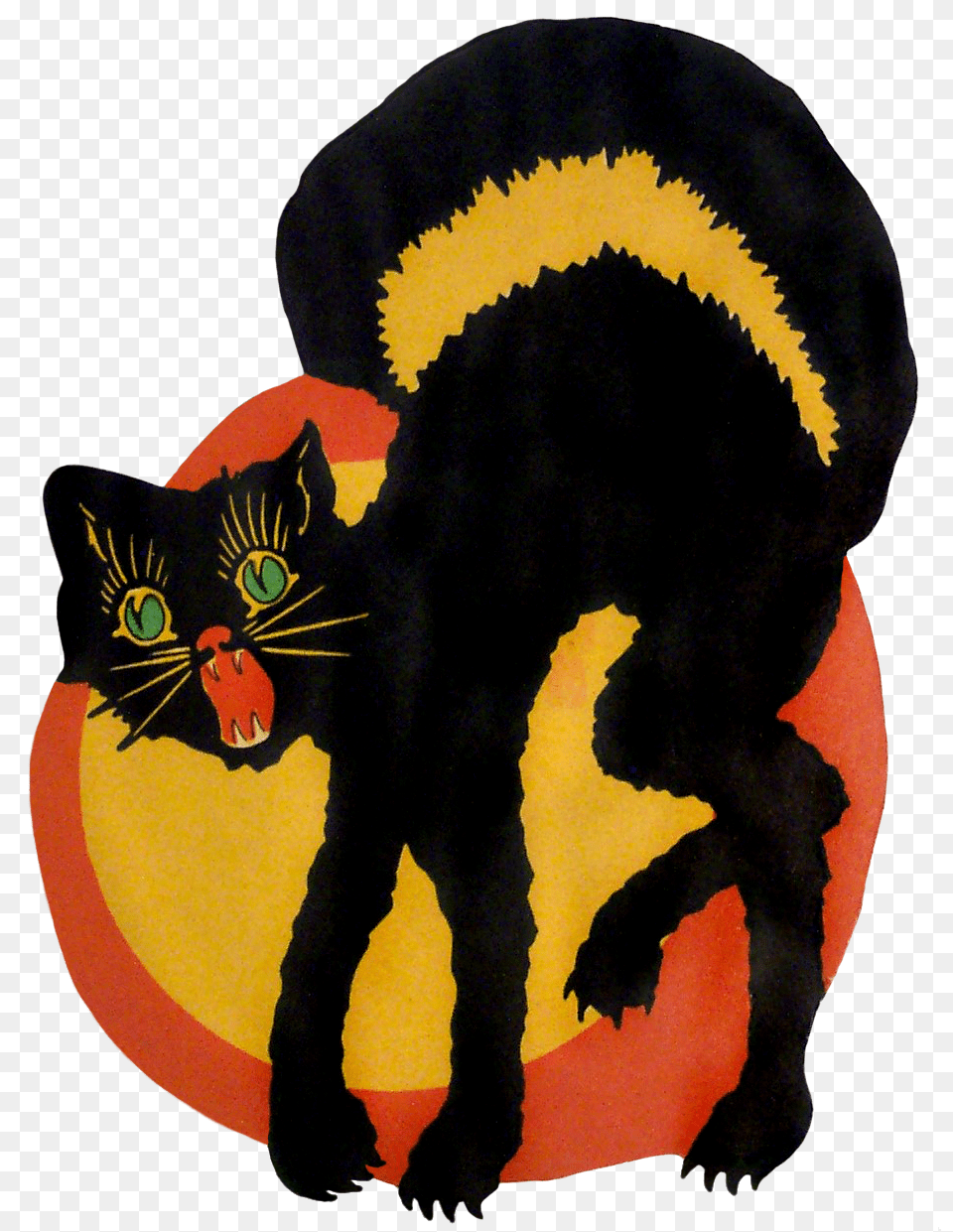 Vintage Halloween Cat Clipart Download Vintage Halloween Cat Clipart, Animal, Mammal, Pet, Bear Free Transparent Png