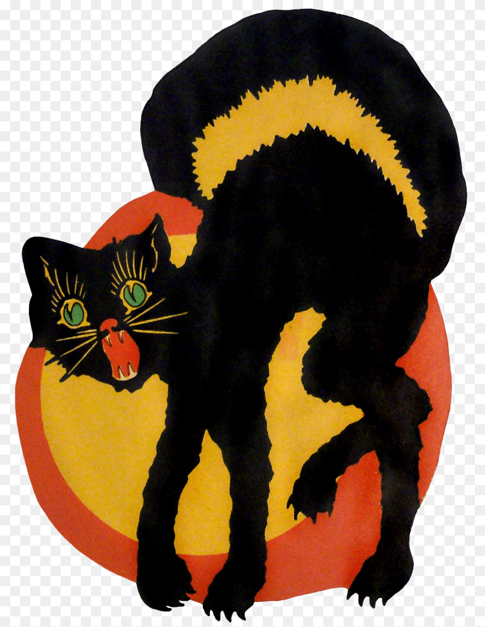 Vintage Halloween Cat Clipart Vintage Halloween Cat Clipart, Animal, Mammal, Pet, Bear Png