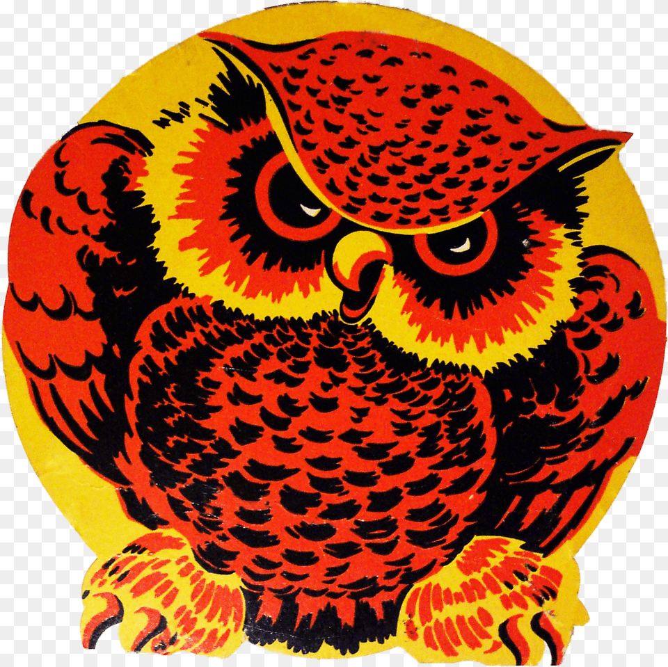 Vintage Halloween Owl, Art, Animal, Bird, Chicken Png Image