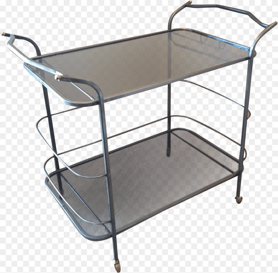 Vintage Hand Wrought Iron Bar Cart, Crib, Furniture, Infant Bed, Table Free Png