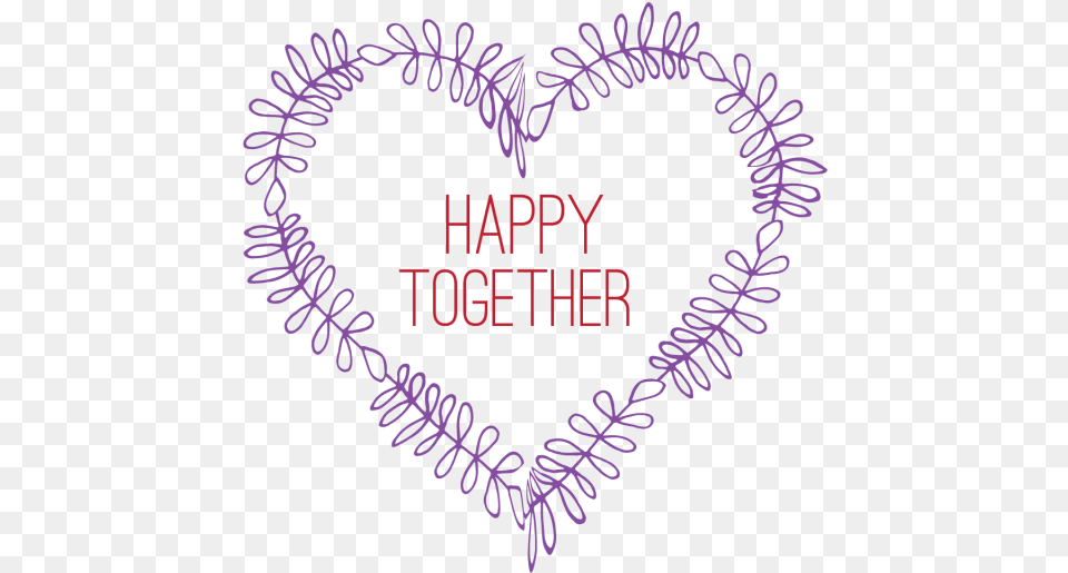 Vintage Heart With Happy Happy Together, Purple, Pattern, Blackboard Free Png
