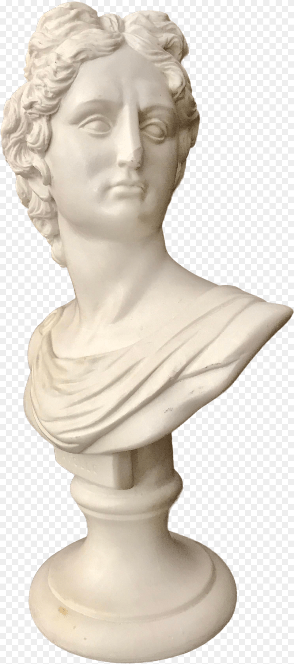 Vintage Hollywood Regency Bust Of Apollo Bust, Art, Person, Face, Head Png Image