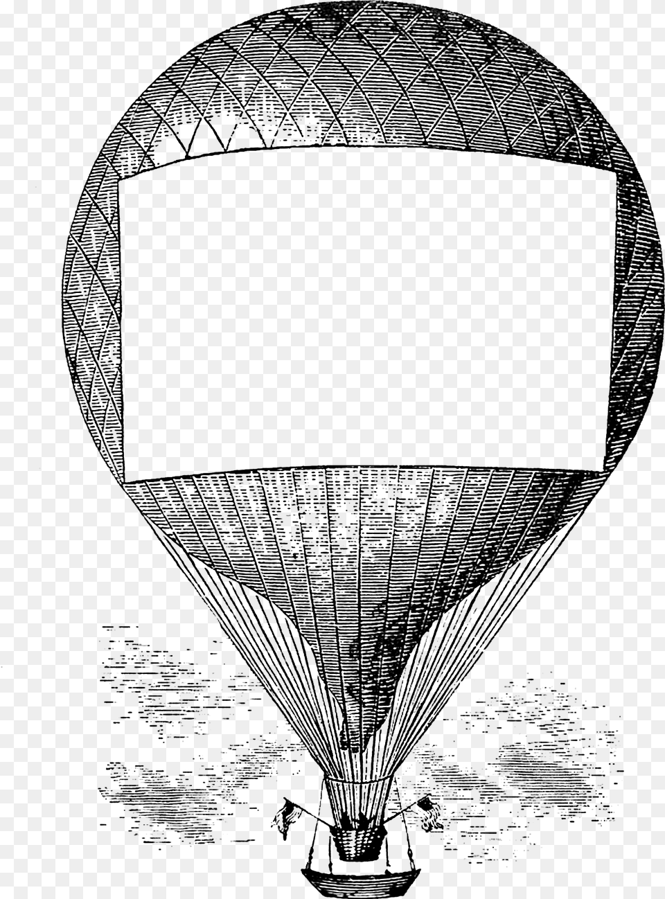 Vintage Hot Air Balloon Clipart Clip Art, Gray Free Png Download
