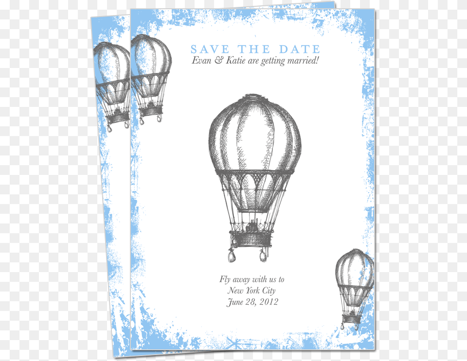 Vintage Hot Air Balloon Save The Date Whimsical Hot Air Balloon, Aircraft, Hot Air Balloon, Transportation, Vehicle Png Image