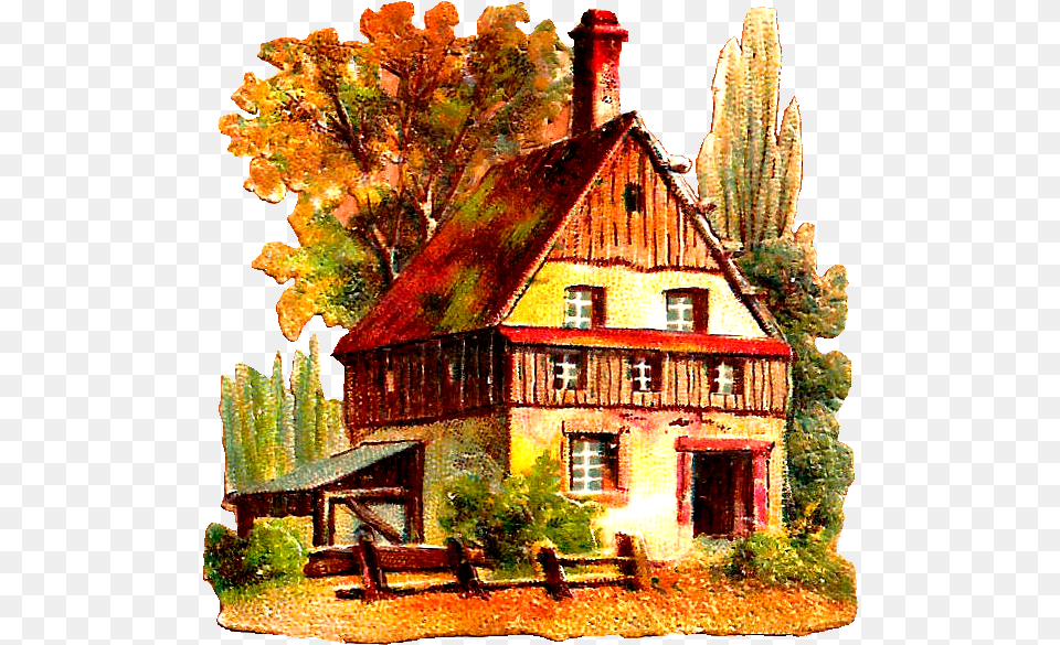 Vintage House Clipart, Architecture, Building, Cottage, Housing Png