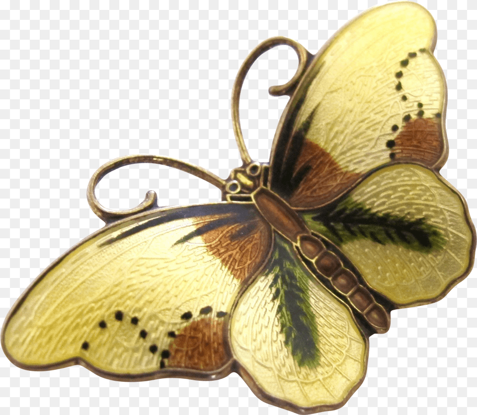 Vintage Hroar Prydz Norway Yellow Butterfly Pin Swallowtail Butterfly, Accessories, Jewelry, Animal, Locket Free Transparent Png