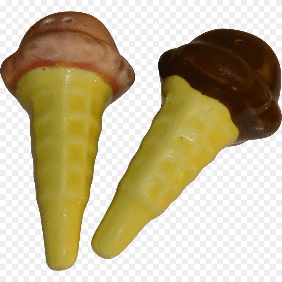 Vintage Ice Cream Cone Salt And Pepper Shakers Food Shakers, Dessert, Ice Cream, Smoke Pipe Free Png Download