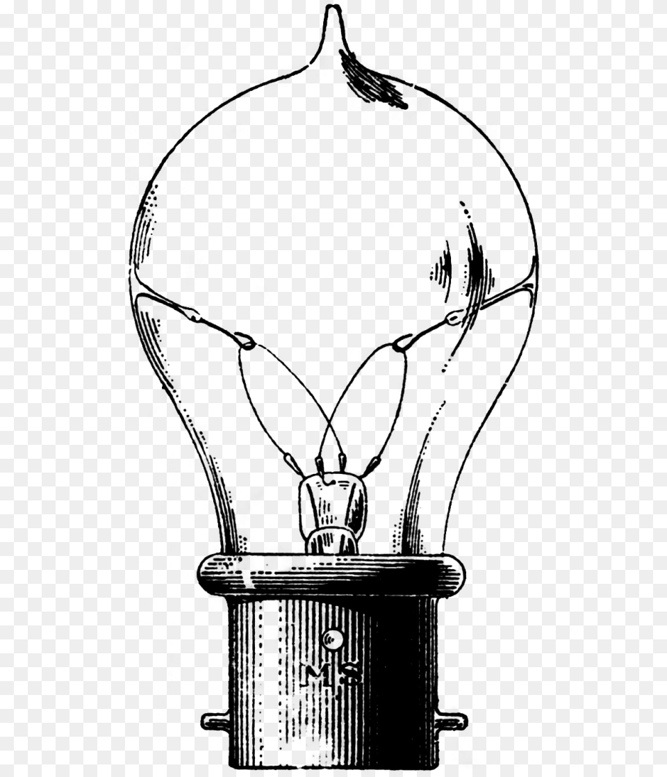 Vintage Image Light Bulbs In Format With, Gray Png