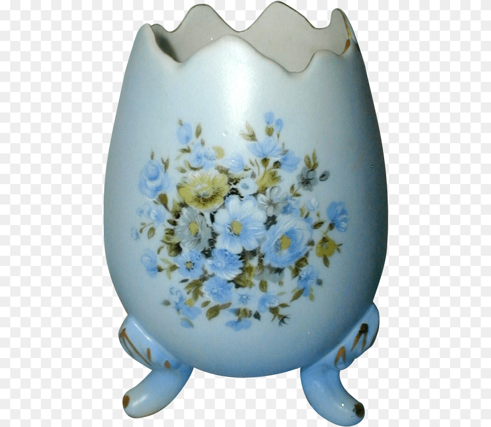 Vintage Inarco Japan Blue Porcelain Cracked Egg Vase Japan Vase, Art, Pottery, Jar Png Image