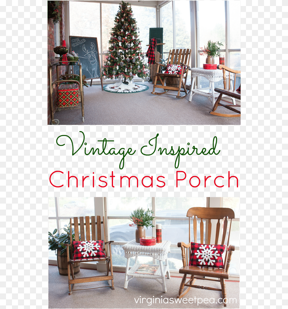 Vintage Inspired Christmas Porch Go Lean Vegan The Revolutionary 30 Day Diet Plan To, Chair, Furniture, Christmas Decorations, Festival Free Png