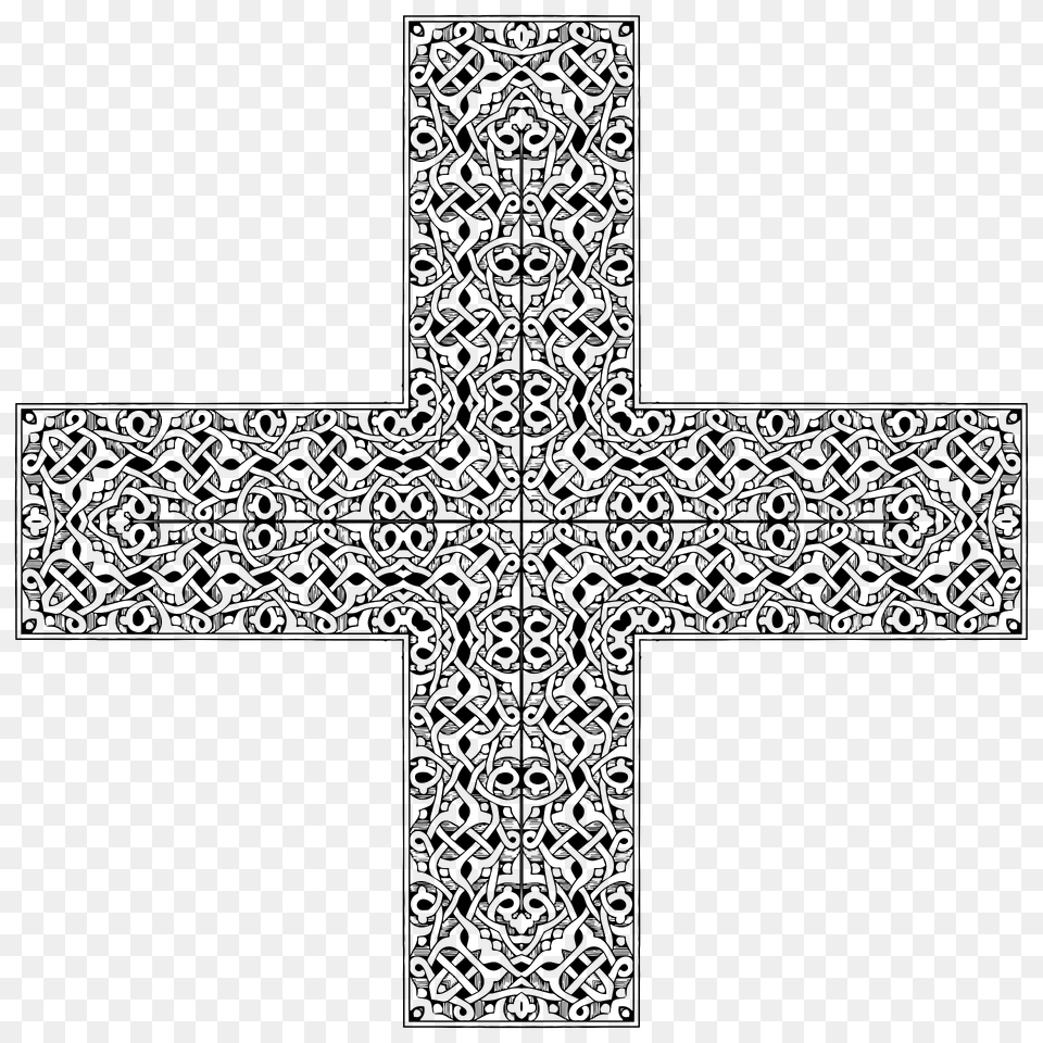 Vintage Intertwined Cross Clipart, Symbol, Pattern Free Png Download