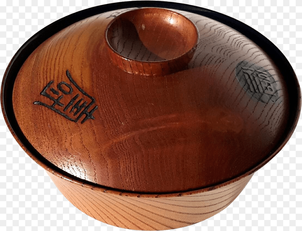 Vintage Japanese Wooden Covered Rice Bowl With Lacquered Hardwood, Cooking Pot, Cookware, Food, Pot Free Png Download