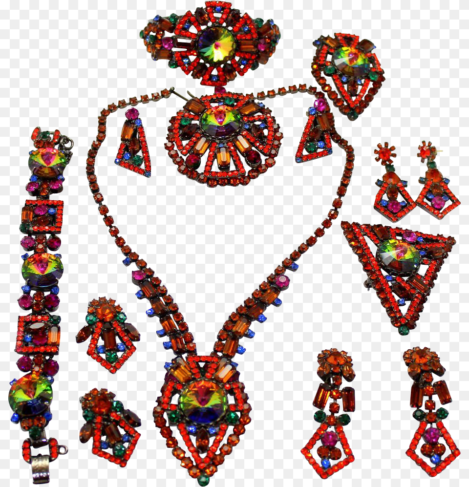 Vintage Juliana Set, Accessories, Earring, Jewelry, Necklace Free Png
