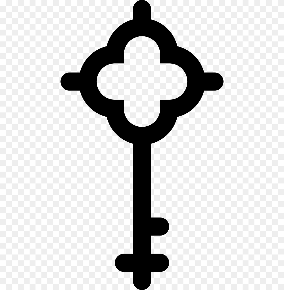 Vintage Key Icon, Cross, Symbol Free Png