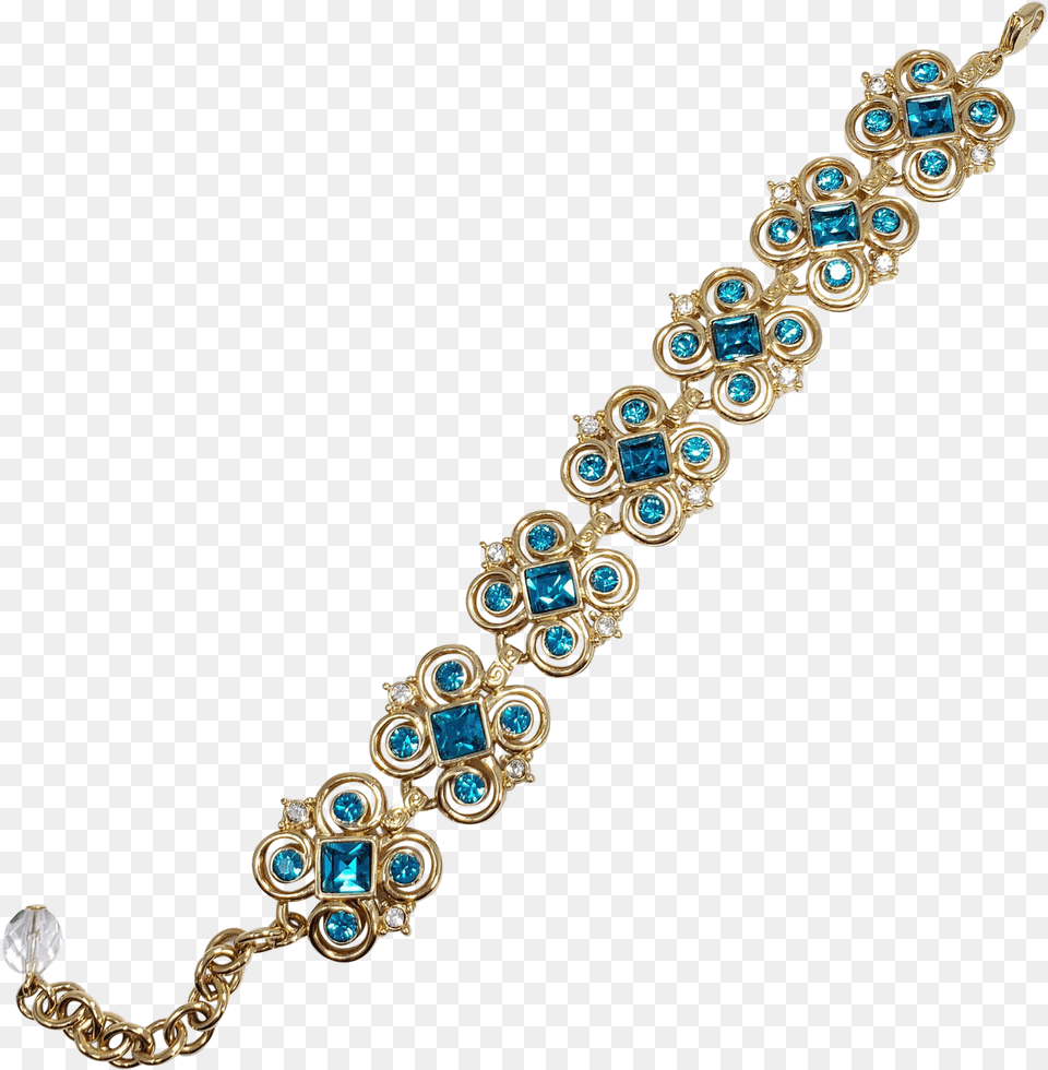 Vintage Kjl Kenneth Jay Lane Aqua Blue Crystal Bracelet Body Jewelry, Accessories, Earring, Necklace, Diamond Free Transparent Png