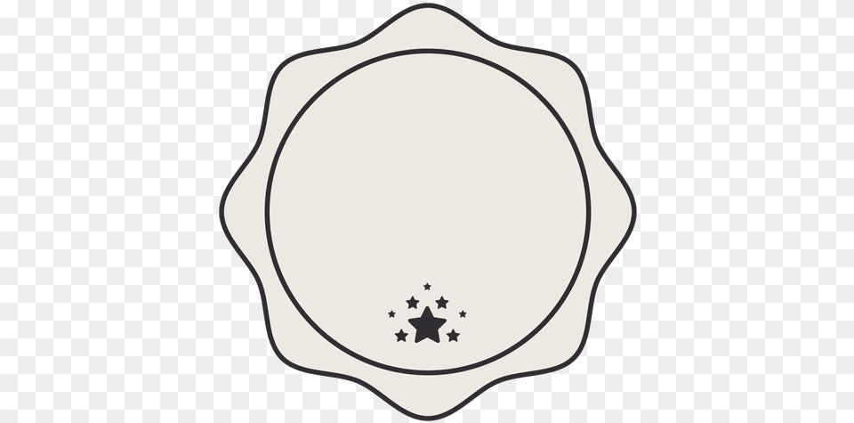 Vintage Label Badge With Small Stars Circumference Of A Circle, Oval, Food, Meal, Pottery Free Transparent Png