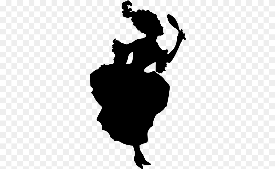 Vintage Lady Silhouette Art 18th Century Silhouette, Gray Free Png