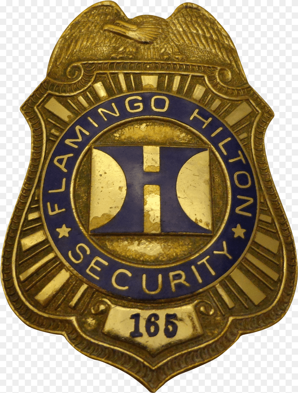Vintage Las Vegas Flamingo Hilton Hotel Security Guard Emblem, Badge, Logo, Symbol, Wristwatch Free Png Download
