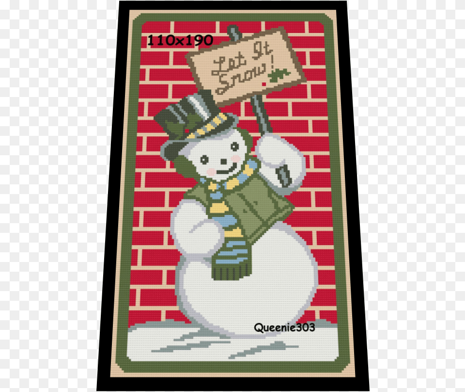 Vintage Let It Snow Snowman Cartoon, Nature, Outdoors, Winter, Baby Png Image