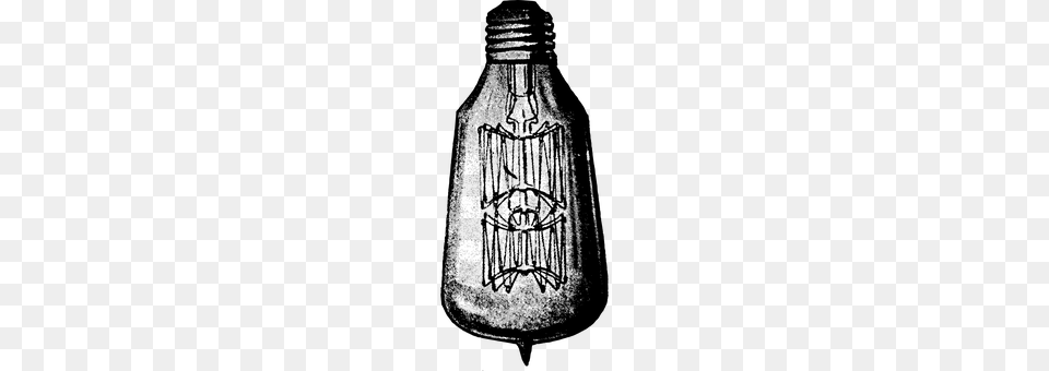 Vintage Light Bulb Gray Free Png Download