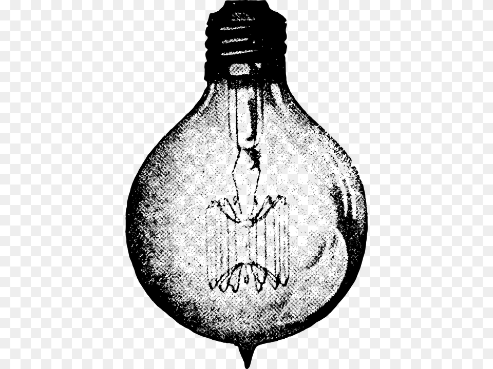 Vintage Light Bulb Vintage Vintage Illustration Vintage Light Bulb Clip Art, Gray Png Image