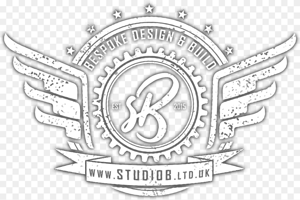 Vintage Logo With Effects White, Emblem, Symbol, Machine, Wheel Free Png