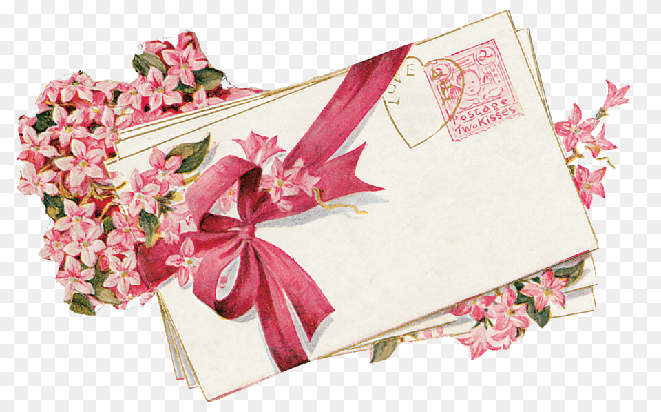 Vintage Love Letters, Flower Bouquet, Plant, Envelope, Flower Png