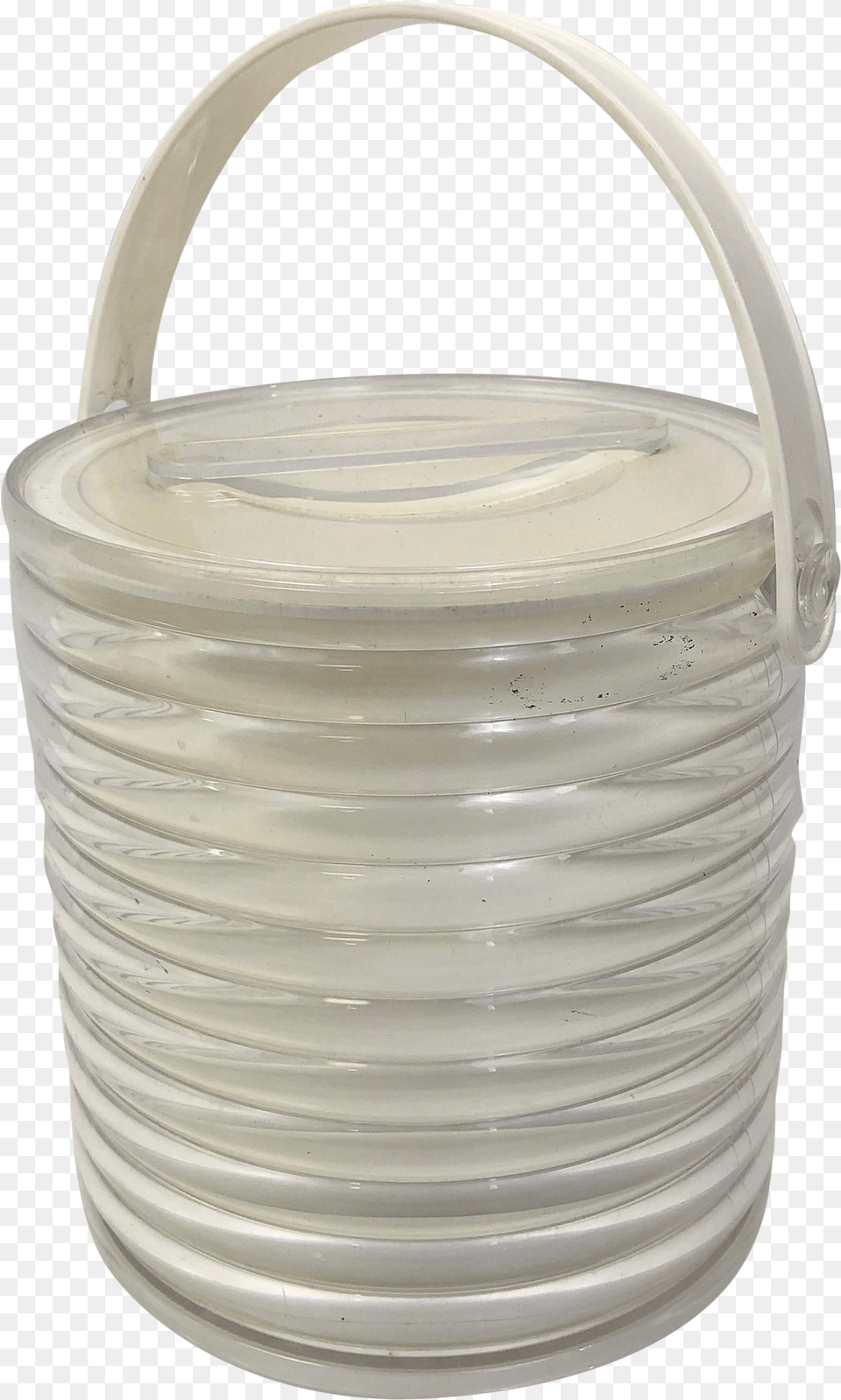 Vintage Lucite White Ice Bucket Lid Png
