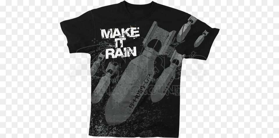 Vintage Make It Rain T Shirt Make It Rain T Shirt, Clothing, T-shirt, Firearm, Weapon Free Transparent Png