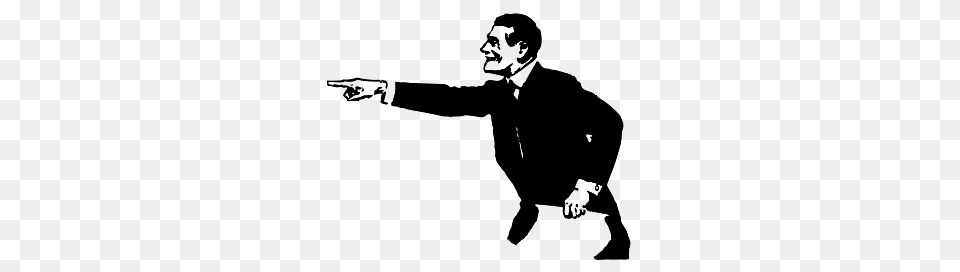 Vintage Man Pointing Finger, Weapon, Firearm, Gun, Handgun Free Transparent Png