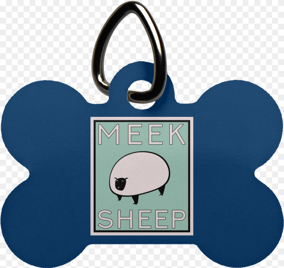 Vintage Meek Sheep Dog Bone Pet Tag Bone Shaped Dog Tag, Bag, Accessories, Handbag, Ping Pong Png Image