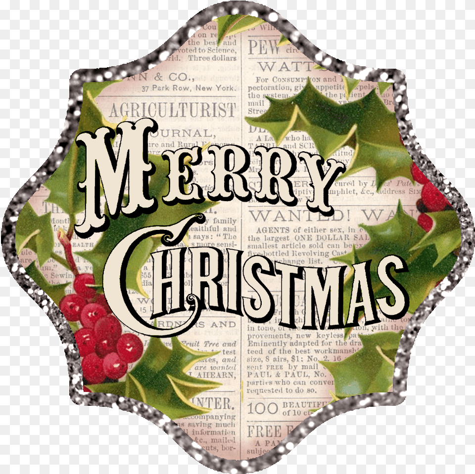 Vintage Merry Christmas Clipart Clip Art Merry Christmas Vintage, Leaf, Plant, Text, Collage Png