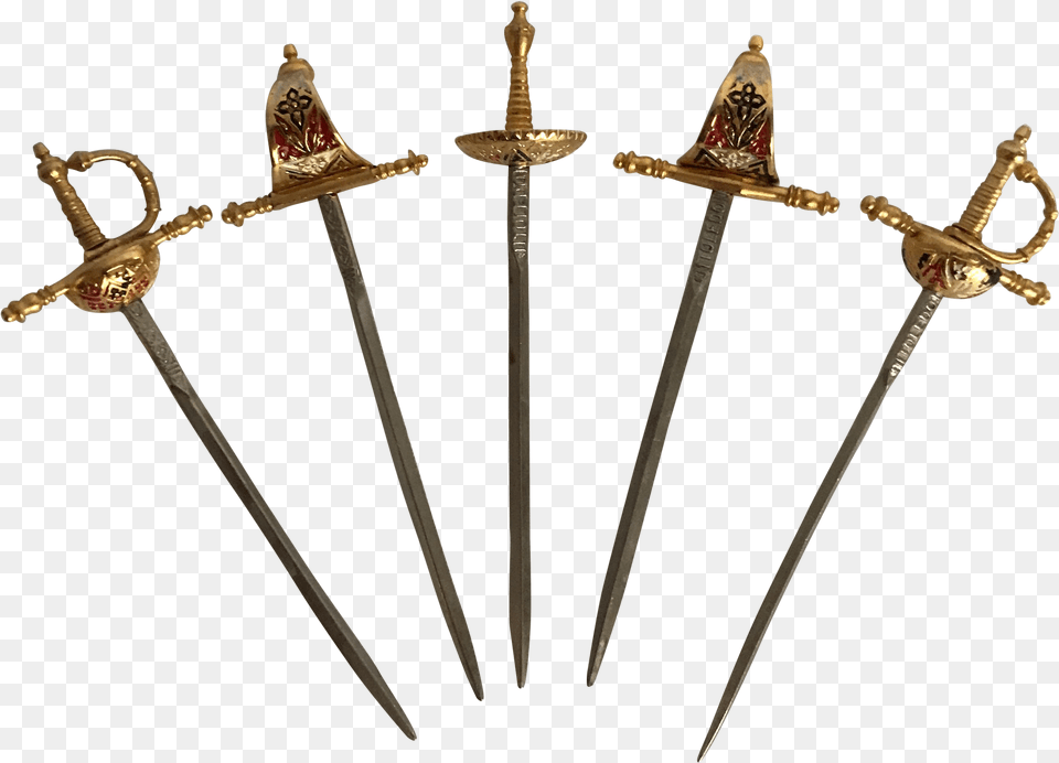 Vintage Metal Cocktail Swords Pe, Sword, Weapon, Blade, Dagger Png Image