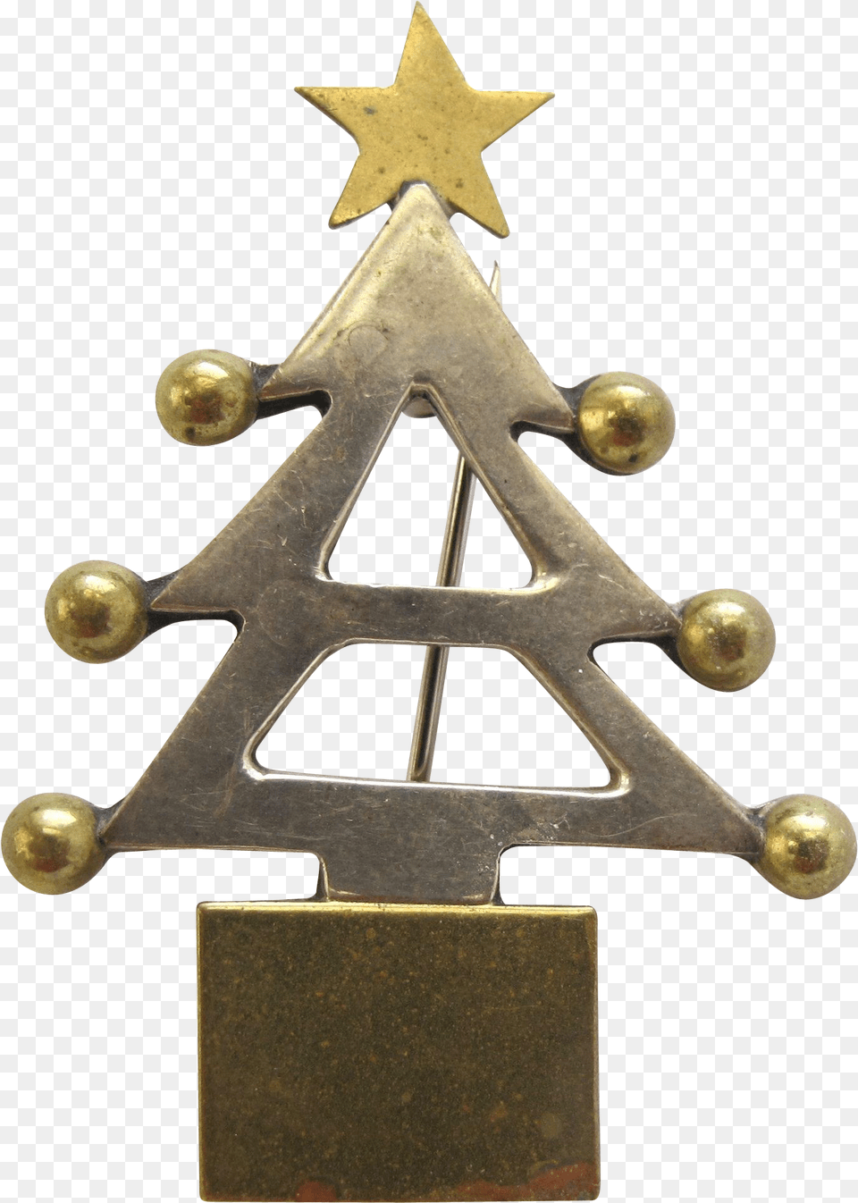 Vintage Mexico Sterling Silver Christmas Tree Pin Christmas Tree, Mace Club, Weapon, Symbol Png