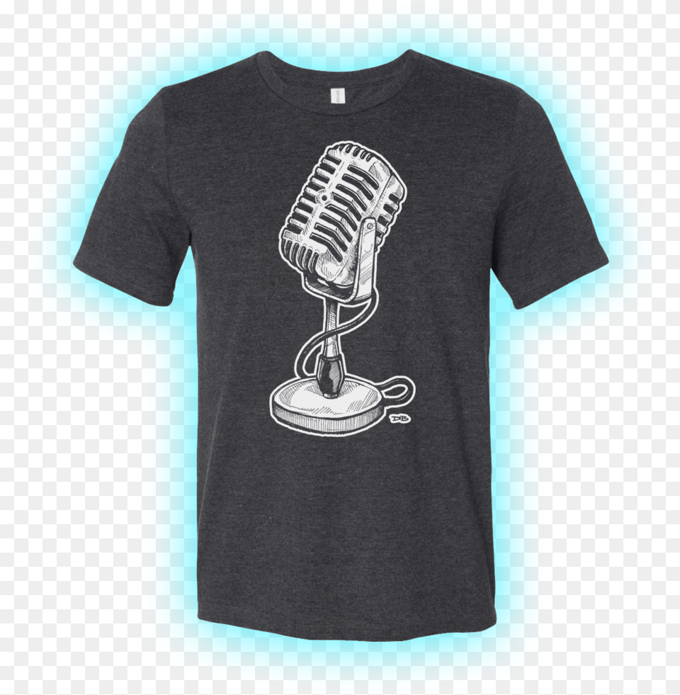 Vintage Microphone Unisex Shirt U2014 Dan Bingham Art Illustration, Clothing, Electrical Device, T-shirt Png