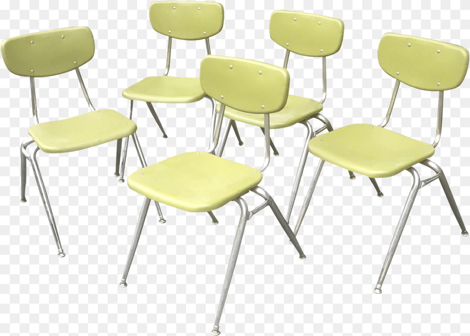 Vintage Mid Century Modern Virco School Chairs Solid, Chair, Furniture Free Png Download